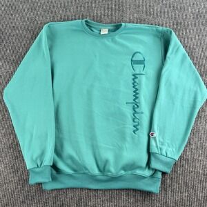 Vintage Champion Sweatshirt Mens XXL Blue Cotton Reverse Weave Crew 90s Logo